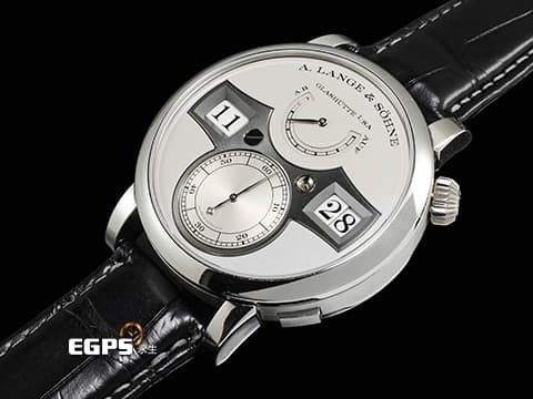 A.LANGE &amp; SÖHNE 朗格 Zeitwerk Platinum 時間橋 142.025 貓頭鷹 PT950 鉑金材質 大數字瞬跳時間顯示 3日動能顯示 小秒針 德國銀 2024年保單 手上鍊 41.9mm