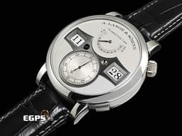 A.LANGE &amp; SÖHNE 朗格 Zeitwerk Platinum 時間橋 142.025 貓頭鷹 <font color="#84C1FF">PT950 鉑金材質</font> <font color="#0582f5">大數字瞬跳時間顯示 3日動能顯示 小秒針 德國銀</font> <font color="#FF0000">2024年保單</font> 手上鍊 41.9mm