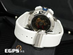 Jacob &amp; Co 捷克豹 傑克寶 Epic X Chrono Titanium <font color="#169ef3">藍色鏤空面盤</font> EC430.20.AB.AA.ABRUA 鈦金屬 白色陶瓷 計時碼錶&nbsp;<font color="#FF0000">2026年保單</font>&nbsp;自動上鍊 44mm