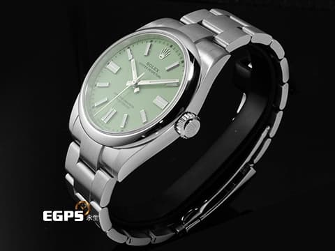ROLEX 勞力士 Oyster Perpetual 41 蠔式恆動型 134300 2025年最新款最新色 開心果綠色噴漆面盤 經典 OP41 不鏽鋼材質 2025年保卡&nbsp;自動上鍊 41mm