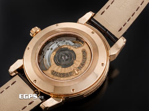 UlysseNardin雅典錶 Ulysse I Limited Edition 272-82/C-R 18K玫瑰金材質 精鑲鑽石錶框 香檳金色扭索紋錶盤 限量500只&nbsp;自動上鍊 45mm