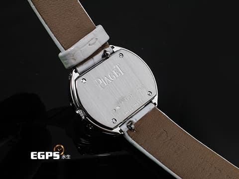 PIAGET 伯爵 Possession  P10402  G0A32168 18K白金材質 原鑲彩色寶石旋轉錶圈 藍色面盤&nbsp;石英機芯 29mm