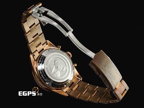 ORIS 豪利時 DIVERS&nbsp;0177177443182 青銅材質 香檳金色熊貓面盤&nbsp;限量250支 計時腕錶 自動上鍊 43mm