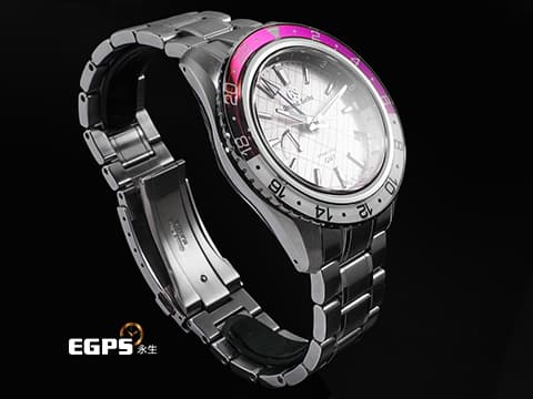 GRAND SEIKO 特級精工 GS 精工 Sport Collection SBGE313 Spring Drive GMT 不鏽鋼材質&nbsp;【銀座限定款】 限量450支 美麗、傳統、尊嚴的紫色兩地時間錶圈&nbsp;兩地時區 三日鍊 動能顯示&nbsp;2025年保卡&nbsp;自動上鍊 44mm