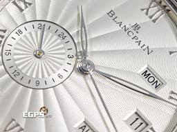 BLANCPAIN 寶珀 Villeret系列 Quantième Annuel GMT 雙時區 年曆錶 6670-1542-55B&nbsp;<font color="#d6d6d6">銀白色放射雕紋面盤</font>&nbsp;18K白金 兩地時區 年曆功能&nbsp;<font color="#FF0000">2022年台灣公司貨</font>&nbsp;自動上鍊 40mm