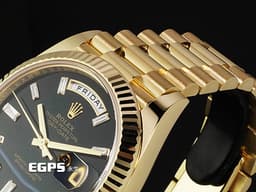 ROLEX 勞力士 DAY-DATE 40 DD 蠔式星期日誌型 228238 18K黃金材質 <font color="#ffea55">2025年最新款 鑲鑽縞瑪瑙面盤俗鷹眼面盤</font><font color="#ffea55">/</font><font color="#FF0000">2025年新式保卡</font> 自動上鏈 40mm