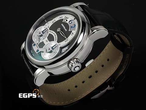 Montblanc 萬寶龍 Star Nicolas Rieussec 108790 尼可拉斯 不銹鋼材質&nbsp;銀色巴黎釘飾紋路面盤 小時顯示盤&nbsp;單把計時&nbsp;2025年保卡 自動上鏈 43mm