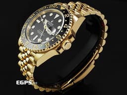 ROLEX 勞力士 GMT-Master II 蠔式 格林威治型 126718 GRNR 兩地時間 <font color="#f5dea8">18K黃金材質</font> 126718 GRNR <font color="#9c9893">灰</font><font color="#4F4F4F">黑</font>雙色陶瓷錶圈 皮蛋圈 <font color="#FF0000">2025年保卡 紀念型（Jubilee）五銖錶帶 保有原廠全部膠膜</font> 自動上鍊 40mm