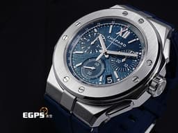 CHOPARD 蕭邦 Alpine Eagle XL Chrono 雪山傲翼 298609-3003 不銹鋼材質&nbsp;<font color="#4169e1">藍色拉絲紋面盤 鏈帶款</font> 飛返 計時碼錶&nbsp;<font color="#FF0000">2022年保單</font> 自動上鍊 44mm