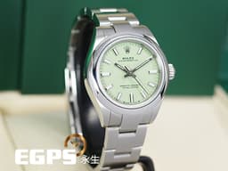 ROLEX 勞力士 Oyster Perpetual 28 經典 蠔式恆動型 276200 <font color="#ccffd6">最新款 開心果綠色噴漆面盤</font>&nbsp;OP28 不鏽鋼 <font color="#FF0000">2025年保卡 </font>自動上鍊 28mm