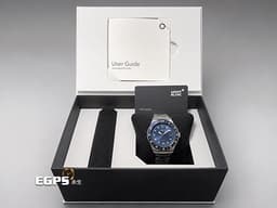 Montblanc萬寶龍 1858 GMT MB129616 <font color="#0582f5">藍色太陽放射紋面盤 </font><font color="#05f0f0">錶背雕刻世界地圖、海洋及 24 個時區城市名稱 可作為世界時間參考</font><font color="#0582f5"> </font><font color="#ff0000">2025年</font>&nbsp;不鏽鋼材質<font color="#FF0000">&nbsp;</font>自動上鍊 43mm