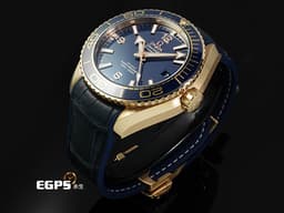 OMEGA 歐米茄 Planet Ocean 600&nbsp;21563442103001 18K玫瑰金材質 <font color="#05f0f0">藍色陶瓷單向旋轉錶圈、錶殼</font>&nbsp;<font color="#FF0000">2025年保卡 新錶訂價：999,000元&nbsp;</font>同軸擒縱 自動上鏈 43.5mm
