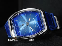 Franck Muller 法蘭穆勒 FM錶 Vanguard Sfumato Slim系列 V41 S S6 AT<font color="#0a0a0a">&nbsp;</font><font color="#0582f5">藍色漸層面盤</font>&nbsp;小秒針 不鏽鋼&nbsp;輕薄酒桶型 <font color="#ff0000">2026年保單 新錶訂價：450,000元</font> 自動上鍊 41×49.95mm