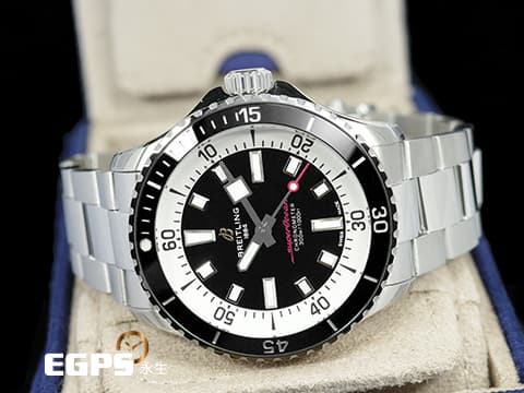 BREITLING 百年靈 Superocean 44 超級海洋 A17376211B1A1 黑色面盤、陶瓷錶圈 不鏽鋼材質 300米防水 2025年保單 潛水錶 自動上鍊 44mm