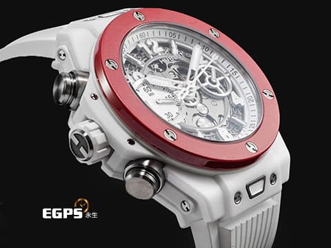 HUBLOT 宇舶 Big Bang Unico 大爆炸 左冠 白色陶瓷材質&nbsp;441.HF.2210.RW 2025年電子保卡 限量35支&nbsp;自動上鍊 42mm