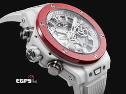 HUBLOT 宇舶 Big Bang Unico 大爆炸 <font color="#05f0f0">左冠 白色陶瓷材質</font>&nbsp;441.HF.2210.RW <font color="#FF0000">2025年電子保卡 限量35支</font><font color="#ffff00">&nbsp;</font>自動上鍊 42mm