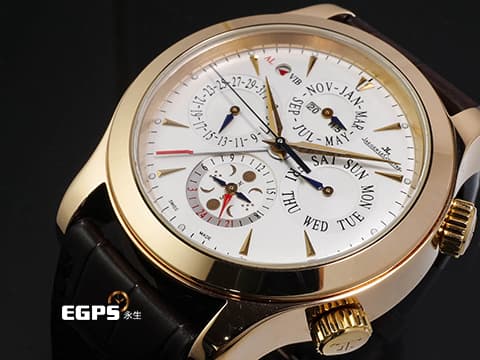 Jaeger-Le Coultre 積家 JLC Master Grande 超卓傳統大師 149.2.95 18K玫瑰金材質&nbsp;萬年曆、年份、晝夜24小時顯示 響鈴功能&nbsp;極致腕錶工藝 超級複雜功能 整只錶重約5.6兩&nbsp;自動上鍊 43mm