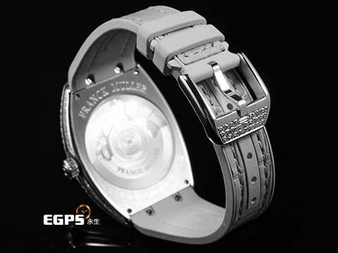 Franck Muller 法蘭穆勒 FM Vanguard Lady Slim Vintage V35 S 銀灰色面盤 原廠鑲嵌308顆頂級天然美鑽（約4.44克拉）小秒針 不鏽鋼材質&nbsp;2025年保單 自動上鍊 35x46.3mm