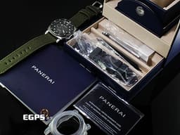 PANERAI 沛納海&nbsp;<span style="font-size: 10pt;">Submersible Marina Militare PAM01697 PAM1697 不鏽鋼材質 </span><font color="#6b9a4c" style="font-size: 10pt;">啞光綠色陶瓷單向旋轉錶圈 向義大利海軍航空隊致敬</font><span style="font-size: 10pt;">&nbsp;三日鍊 小秒針&nbsp;</span><font color="#FF0000" style="font-size: 10pt;">2026年保卡 </font><span style="font-size: 10pt;">自動上鍊  44mm</span>
