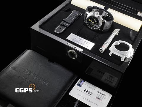 PANERAI Ferrari 沛納海 法拉利 FER00025 不鏽鋼材質&nbsp;法拉利聯名款 1/8 Second 閃電追針計時 限量300支&nbsp;手動上鏈 45mm
