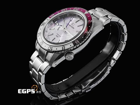 GRAND SEIKO 特級精工 GS 精工 Sport Collection SBGE313 Spring Drive GMT 不鏽鋼材質&nbsp;【銀座限定款】 限量450支 美麗、傳統、尊嚴的紫色兩地時間錶圈&nbsp;兩地時區 三日鍊 動能顯示&nbsp;2025年保卡&nbsp;自動上鍊 44mm