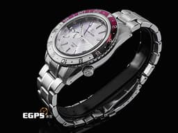 GRAND SEIKO 特級精工 GS 精工 Sport Collection SBGE313 Spring Drive GMT 不鏽鋼材質&nbsp;<font color="#05f0f0">【銀座限定款】 限量450支 </font><font color="#fa00fa">美麗、傳統、尊嚴的紫色兩地時間錶圈</font><font color="#05f0f0">&nbsp;</font>兩地時區 三日鍊 動能顯示&nbsp;<font color="#FF0000">2025年保卡</font>&nbsp;自動上鍊 44mm