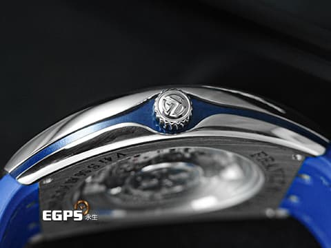 Franck Muller 法蘭穆勒 FM錶 Vanguard Sfumato Slim系列 V41 S S6 AT&nbsp;藍色漸層面盤&nbsp;小秒針 不鏽鋼&nbsp;輕薄酒桶型 2026年保單 新錶訂價：450,000元 自動上鍊 41×49.95mm