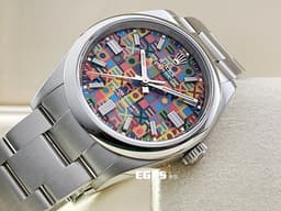 ROLEX 勞力士 Oyster Perpetual 36 經典 蠔式恆動型 126000 <font color="#fa00fa">新款</font>&nbsp;<font color="#0582f5">彩色紀念花紋</font><font color="#05f0f0">漆面圖案面盤</font><font color="FFB7DD"> </font> OP36 904L不鏽鋼 126000-0016 大三針&nbsp;<font color="#FF0000">2026年 新式木質保卡</font> 自動上鍊 36mm