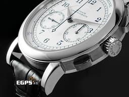 A.LANGE &amp; SOHNE 朗格 1815系列 414.026 18K白金材質 <font color="#05f0f0">計時功能 實心銀打造的銀白色面盤</font>&nbsp;<font color="#FFFF33"><font color="#FF0000">2021年保單 朗格專賣店限定款 新錶訂價：1,927,800元</font></font>&nbsp;手動上鍊 39.5mm