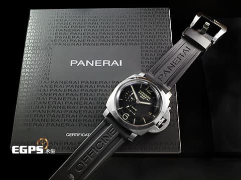 PANERAI 沛納海 luminor 8 Days GMT PAM233 黑色三明治面盤 日夜顯示 高圓弧藍寶石水晶鏡面 PAM00233 8日鍊&nbsp;手上鍊 44mm