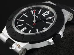 BVLGARI 寶格麗 Bulgari Aluminium系列 103445&nbsp;<font color="#e2e2e2">鋁合金+鈦金屬材質</font>&nbsp;<font color="#4F4F4F">黑色橡膠刻度錶圈</font>&nbsp;<font color="#FF0000">2025年保卡 台灣公司貨</font> 自動上鍊 40mm