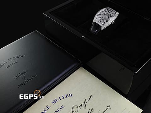 Franck Muller FM 法蘭穆勒 FM DOUBLE MYSTERY 雙重神秘 8880 DM D CD 酒桶型 18K白金材質 原廠鑲嵌鑽石錶殼、滿天星面盤&nbsp;黑色立體經典阿拉伯數字時標 自動上鏈 44x54mm