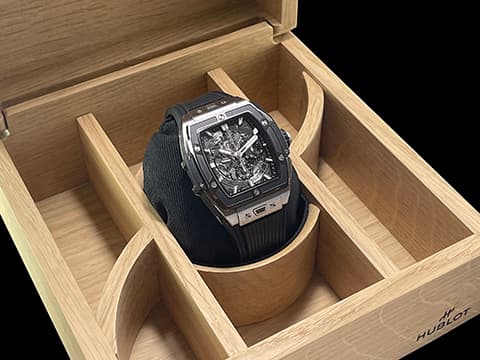 Hublot 宇舶 Spirit of Big Bang 大爆炸 靈魂系列 642.NM.0170.RX 計時碼表 鈦金屬材質 黑色陶瓷錶框 鏤空面盤 2026年電子保單 快拆式錶帶 極新品&nbsp;自動上鍊 42mm