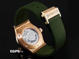 HUBLOT 宇舶 Classic Fusion Chronograph Titanium 42 經典融合 542.OX.8980.RX <font color="#f2c982">宇舶獨家 18K王金材質</font>&nbsp;<font color="#60a96c">綠色太陽紋面盤 </font><font color="#ff0000">2025年電子保單 僅試戴極新品&nbsp;</font>自動上鍊 42mm