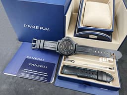 PANERAI 沛納海 Lumnior GMT PAM01441 <font color="#4F4F4F">黑陶瓷</font> 兩地時區 三日鍊 小秒針 <font color="#be9672">經典三明治面盤 菸草色夜光時標</font> PAM1441 <font color="#FF0000">2023年保單 台灣公司貨</font>&nbsp;自動上鍊 44mm