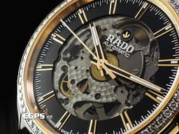 RADO 雷達 Hyperchrome 皓星系列 R32029152 黑色陶瓷材質&nbsp;<font color="#05f0f0">原廠鑲嵌鑽石錶圈 鏤空面盤</font> <font color="#FF0000">2024年保單</font> 自動上鍊 47.8 x 42mm