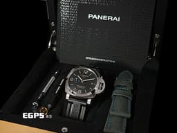 PANERAI 沛納海 Luminor GMT 3 Days PAM01320 <font color=#be9672>經典三明治面盤 淡褐色夜光時標 菸草面</font> PAM1320 <font color=#49bcd7>藍色小秒針</font> 三日鍊 兩地時區 動能顯示 <font color=#FF0000>絕版透明錶背款</font> 自動上鍊 44mm
