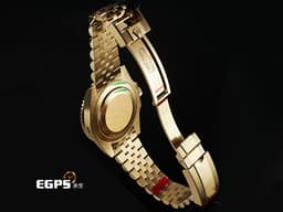 ROLEX 勞力士 GMT-Master II 蠔式 格林威治型 126718 GRNR 兩地時間 <font color="#f5dea8">18K黃金材質</font> 126718 GRNR <font color="#9c9893">灰</font><font color="#4F4F4F">黑</font>雙色陶瓷錶圈 皮蛋圈 <font color="#FF0000">2025年保卡 紀念型（Jubilee）五銖錶帶 保有原廠全部膠膜</font> 自動上鍊 40mm