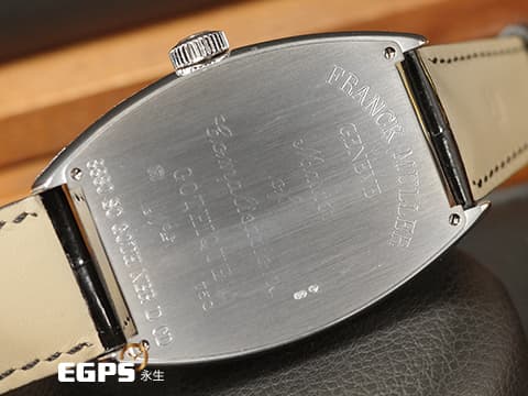 Franck Muller 法蘭穆勒 FM錶 Cintrée Curvex Gothique系列 8880 SC GOTH NBR D CD 原廠鑲嵌鑽石錶殼、骷髏頭圖案面盤、阿拉伯數字時標&nbsp;酒桶型 18K白金材質 大三針 8880SC 自動上鏈 44x54mm