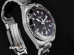 LONGINES 浪琴 HYDROCONQUEST GMT 康卡斯 深海征服者 L38904566 兩地時間 不鏽鋼材質&nbsp;<font color="#05f0f0">浪鬼 黑色陶瓷錶圈 黑色面盤 黑水鬼</font>&nbsp;<font color="#ff0000">2025年保卡</font>&nbsp;潛水錶 自動上鍊 41mm