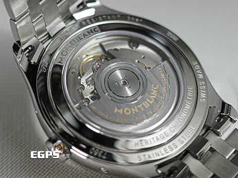 MONTBLANC 萬寶龍 Heritage Chronométrie Quantieme 傳承精密計時 MB112647 多功能 全日曆顯示 月相盈虧 不鏽鋼材質&nbsp;2025年保單 自動上鍊 40mm