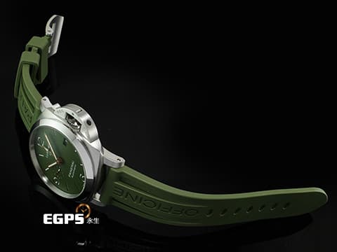 PANERAI 沛納海 Luminor 1950 3 Days GMT PAM1056 PAM01056 印度板球傳奇球星&nbsp;Mr.Dohni聯名限量款 軍綠色面盤&nbsp;金質指針、小秒針 2020年保卡 限量251支&nbsp;自動上鍊  44mm