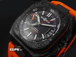 Bell &amp; Ross 柏萊士 BRX5R-BO-TC/SRB Carbon Orange <font color="#05f0f0">碳纖維及鈦金屬材質 動力儲存顯示</font><font color="#ff0000">&nbsp;2025年保卡 限量500只</font>&nbsp;自動上鍊 41mm