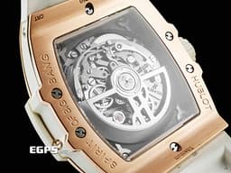 HUBLOT 宇舶 Spirit of Big Bang 大爆炸 靈魂系列 King Gold Blue <font color="#f3baa1">王金材質</font> 642.OE.2010.RW 計時碼錶 酒桶型 <font color="#05f0f0">鏤空面盤 原廠鑲嵌鑽石錶圈</font><font color="#FF0000"> 2023年電子式保單</font> 自動上鍊 42mm