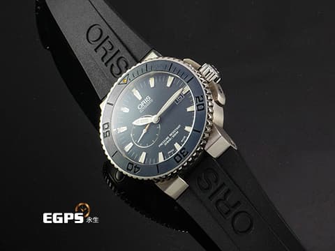 ORIS 豪利時 Aquis Maldives Limited Edition 01 643 7654 7185-Set RS&nbsp;鈦合金材質 藍色陶瓷錶圈&nbsp;2026年保卡 台灣公司貨 馬爾地夫限量版 限量2000支&nbsp;自動上鍊 43mm