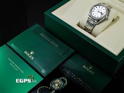ROLEX 勞力士 DATEJUST 36 蠔式日誌型 126284RBR <font color="#cadff0">白色珍珠貝母面盤 原廠鑲鑽外圈 鑽石時標</font> <font color="#FF0000">2025年新式保卡</font>&nbsp;自動上鍊 36mm