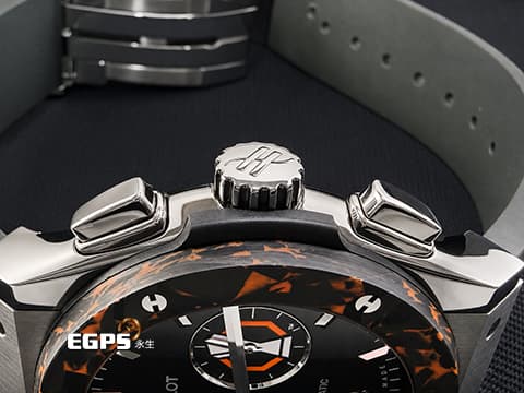 HUBLOT 宇舶 Classic Fusion Chronograph 經典融合 541.NQ.1470.RX.UEL26 橘色玻璃纖維錶圈 UEFA EuropaLeague 官方授權限量版 鈦金屬材質錶殼&nbsp;計時碼錶 2026年保單 全球限量50只 自動上鍊 42mm