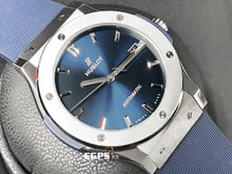 HUBLOT 宇舶 Classic Fusion 經典融合系列 511.NX.7170.RX <font color="#ff0000">高硬度5級鈦金屬材質</font> 藍色太陽紋面盤<font color="#FF0000">&nbsp;2024年電子保單</font>&nbsp;自動上鍊 45mm