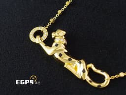 Cartier 卡地亞 Panthère de Cartier 美洲豹吊墜 黃K金 鑲鑽 項鍊 精品 B7224734<font color="#FF0000"> 送禮首選 </font> 精品項鍊