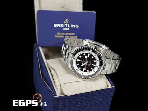 BREITLING 百年靈 Superocean 44 超級海洋 A17376211B1A1 黑色面盤、陶瓷錶圈 不鏽鋼材質 300米防水 2025年保單 潛水錶 自動上鍊 44mm